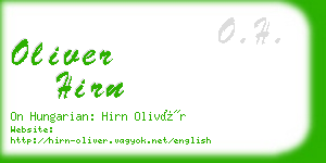 oliver hirn business card